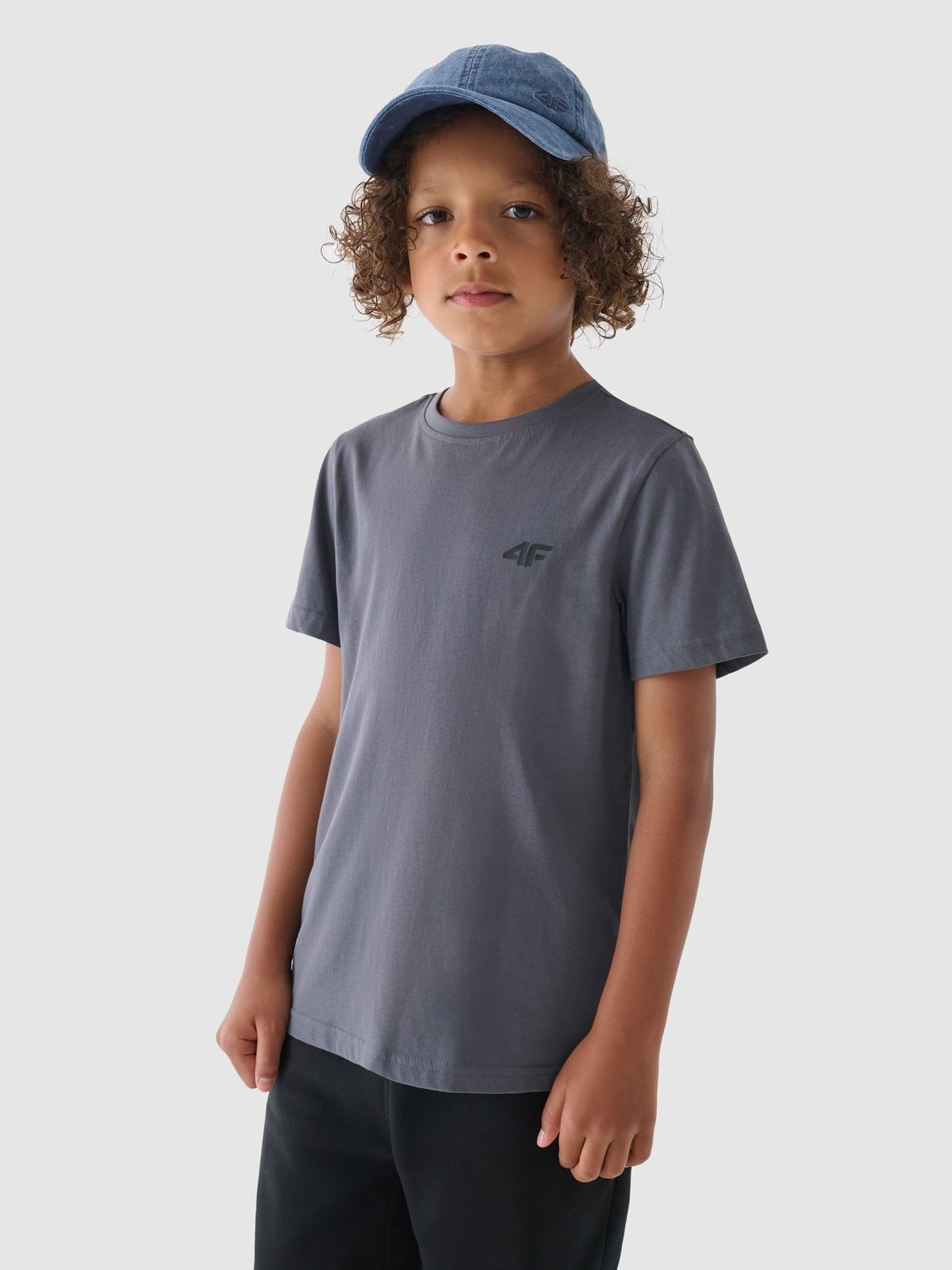 Однотонна футболка для хлопчиків - сірий