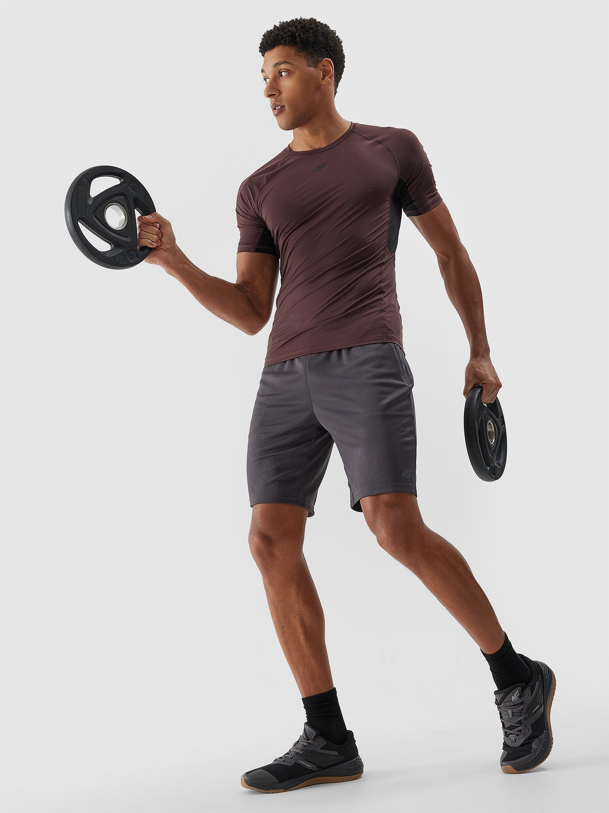 Чоловічі швидковисихаючі шорти для тренувань - антрацит