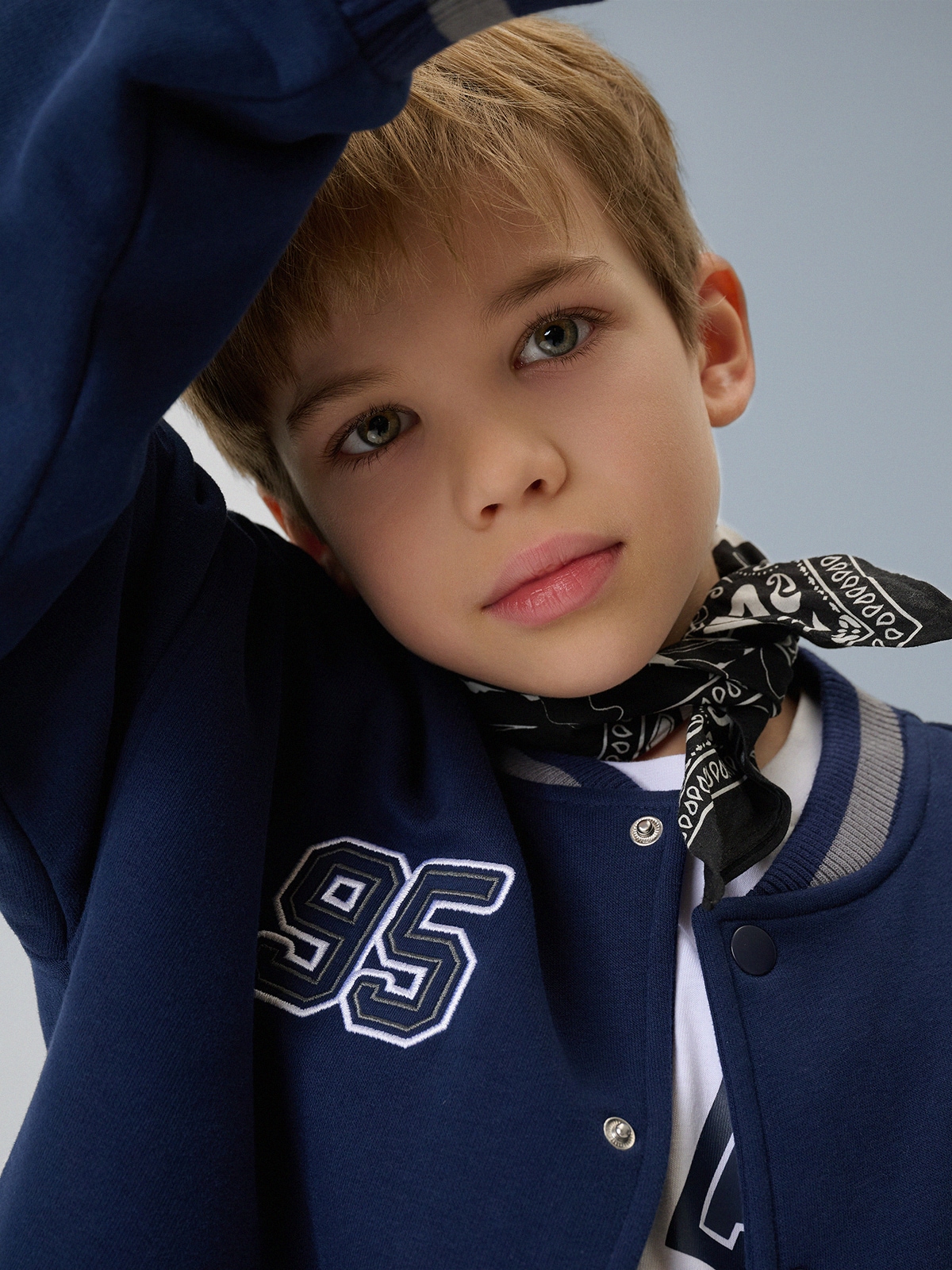 Бейсбольна кофта bomber хлоп'яча - темно-синя