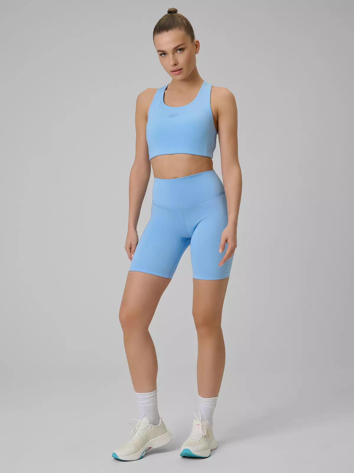 Жіночі тренувальні велосипедки-легінси - сині