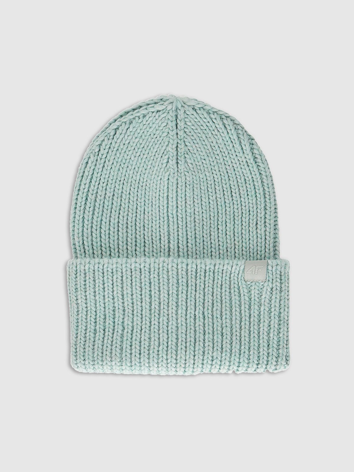 Жіноча зимова шапка з додаванням вовни - бірюзова