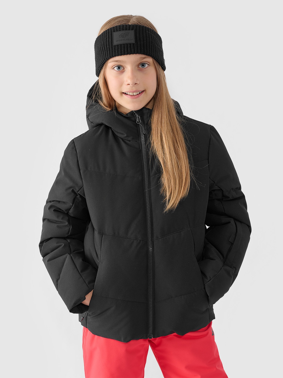 Гірськолижна куртка мембрана 5000 для дівчаток - чорний