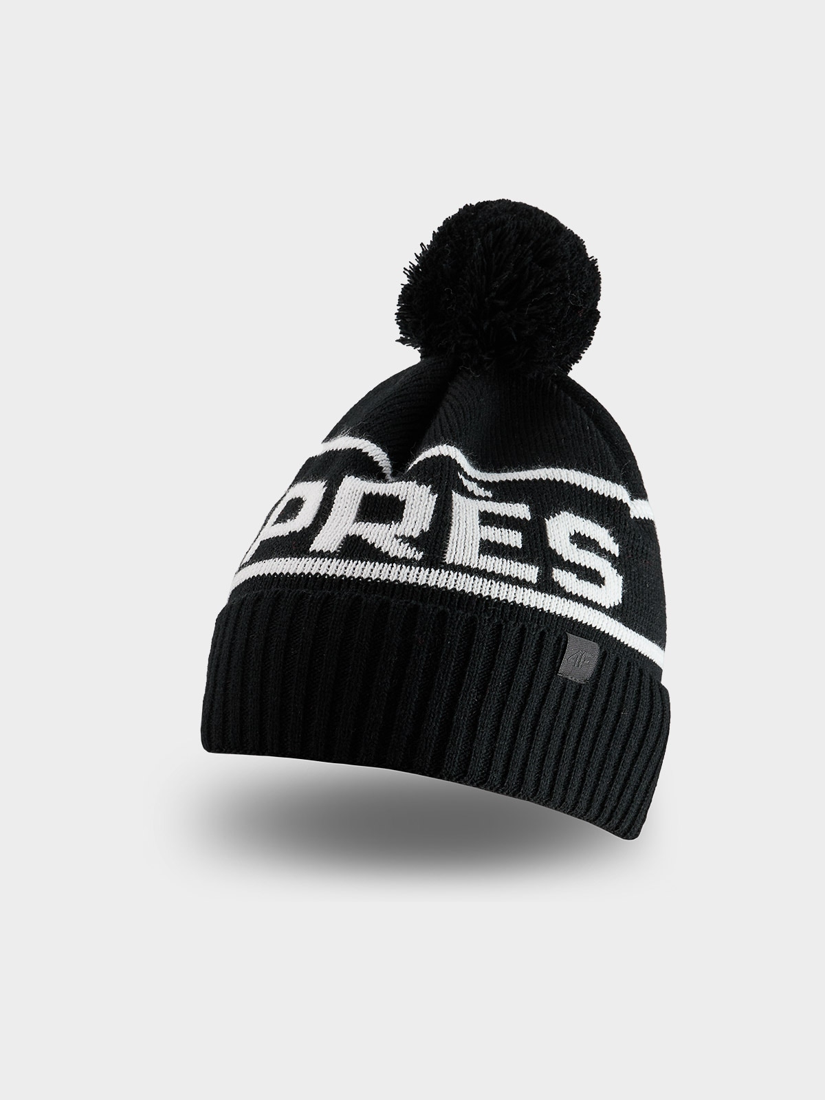 Жіноча зимова шапка з додаванням вовни - чорна