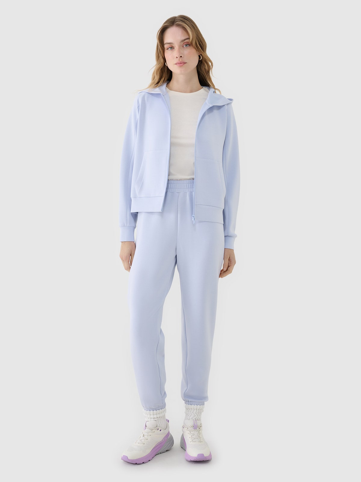 Жіночі спортивні штани джогери з модалом - блакитний