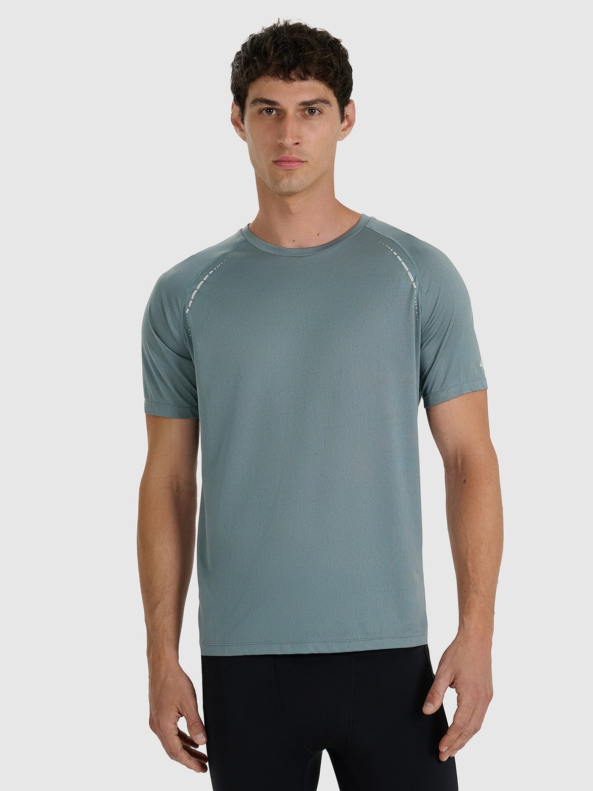 Футболка для бігу швидковисихаюча чоловіча - сіра