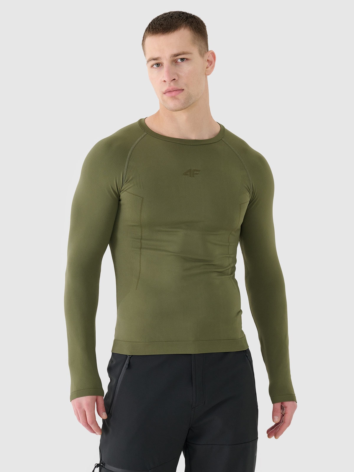 Чоловіча безшовна термоактивна білизна (верх) - оливковий/хакі