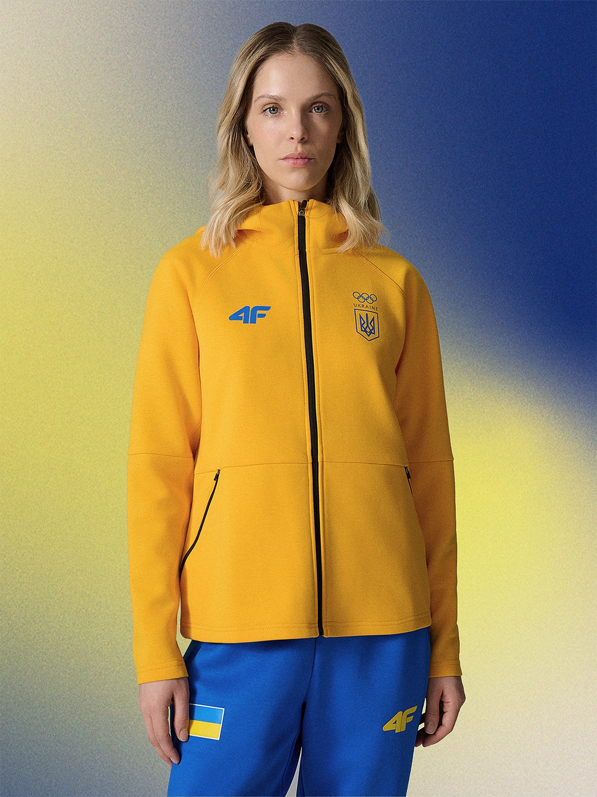 Milano-Cortina/Україна - жіноча худі з капюшоном - жовта