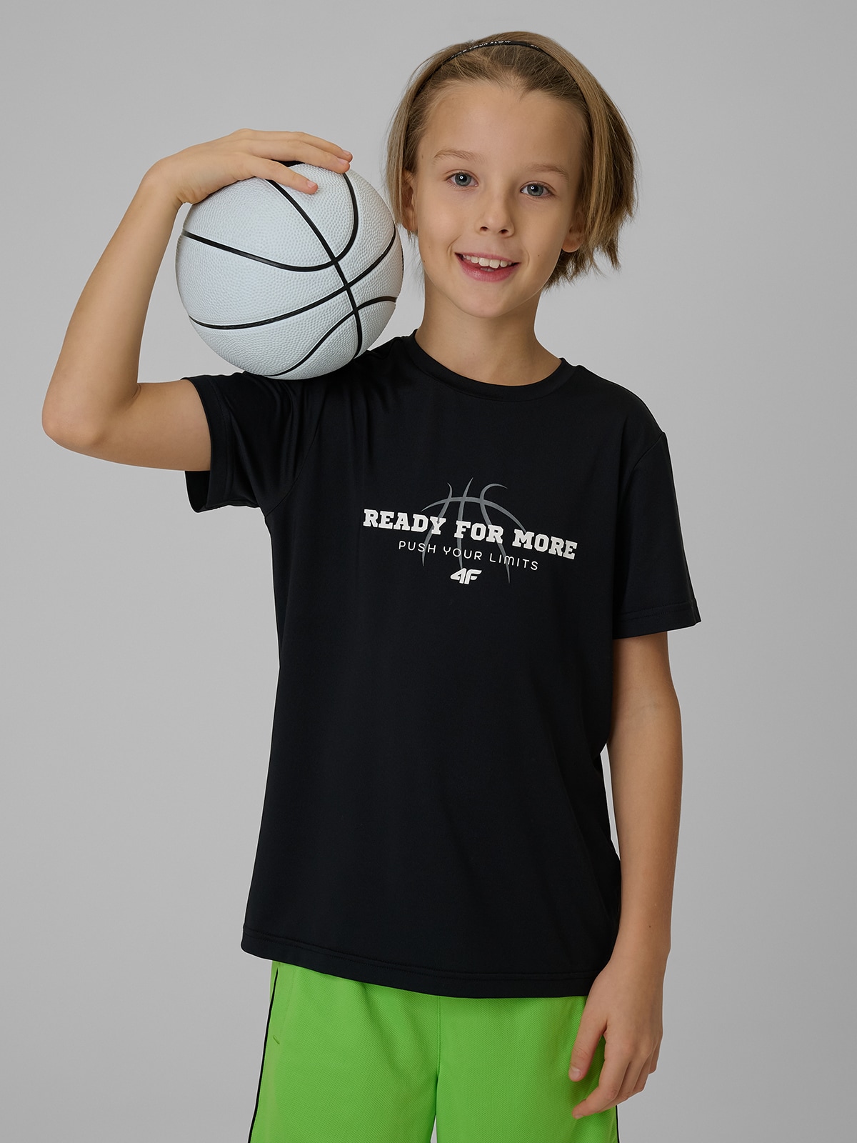Швидковисихаюча спортивна футболка для хлопчиків - чорна