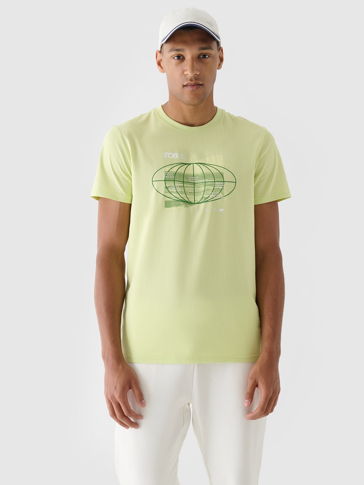 Чоловіча футболка regular з принтом - зелений
