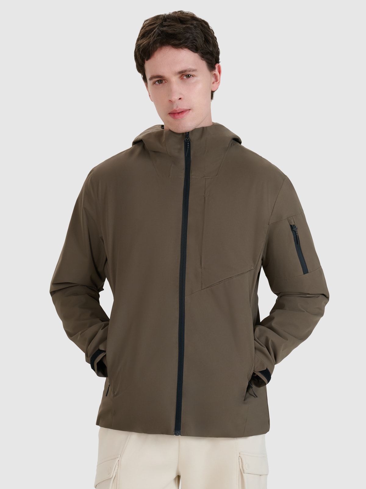 Чоловіча перехідна куртка мембрана 8000 - коричневий