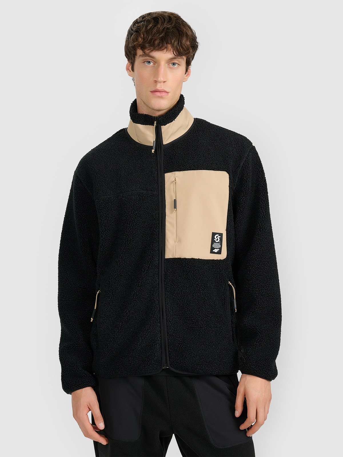 Чоловічий polar sherpa regular зі стійкою - чорний