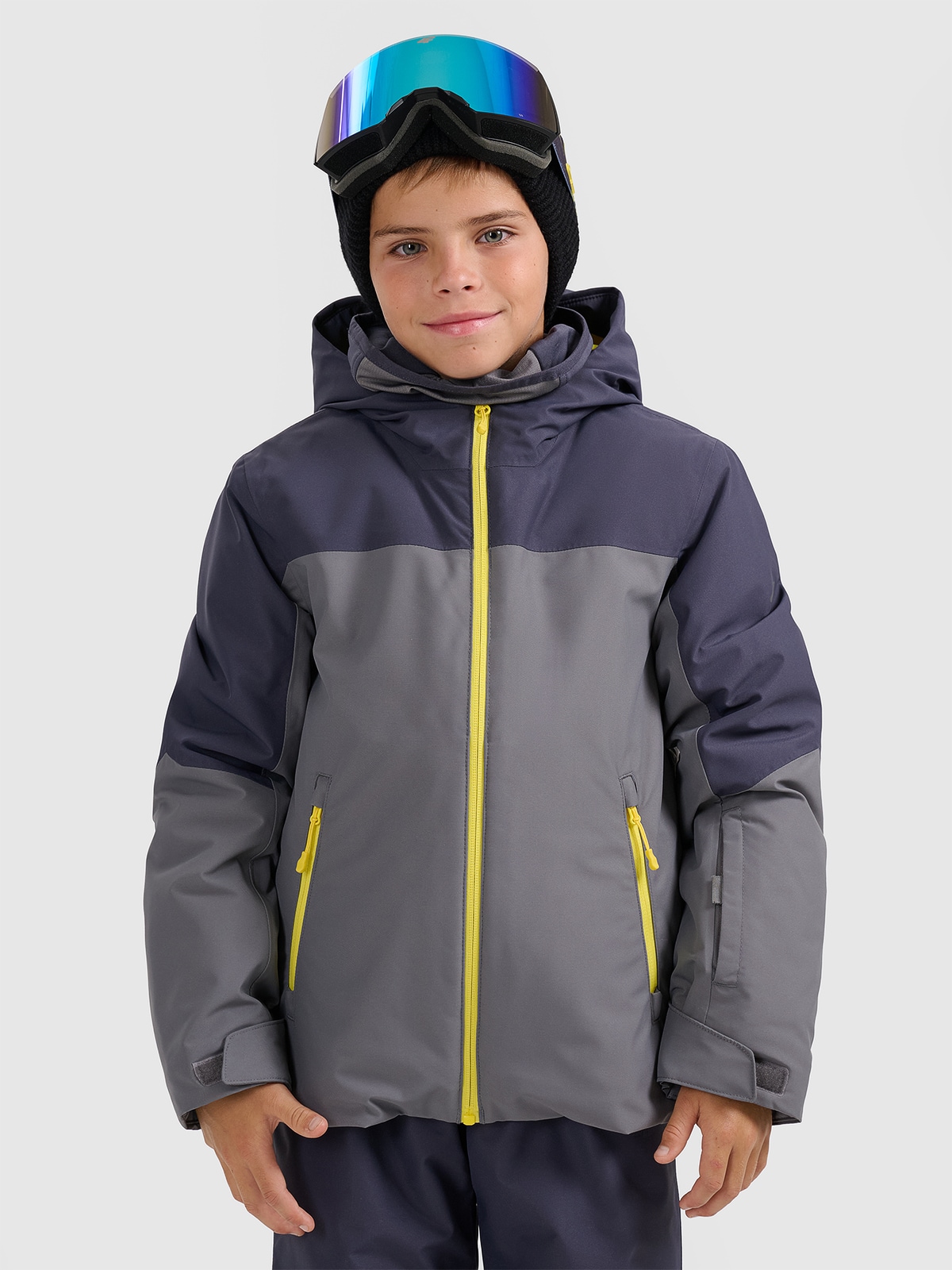 Хлопчача лижна куртка мембрана 5000 - сіра