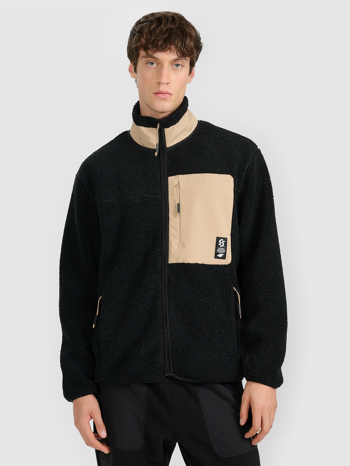 Чоловічий polar sherpa regular зі стійкою - чорний