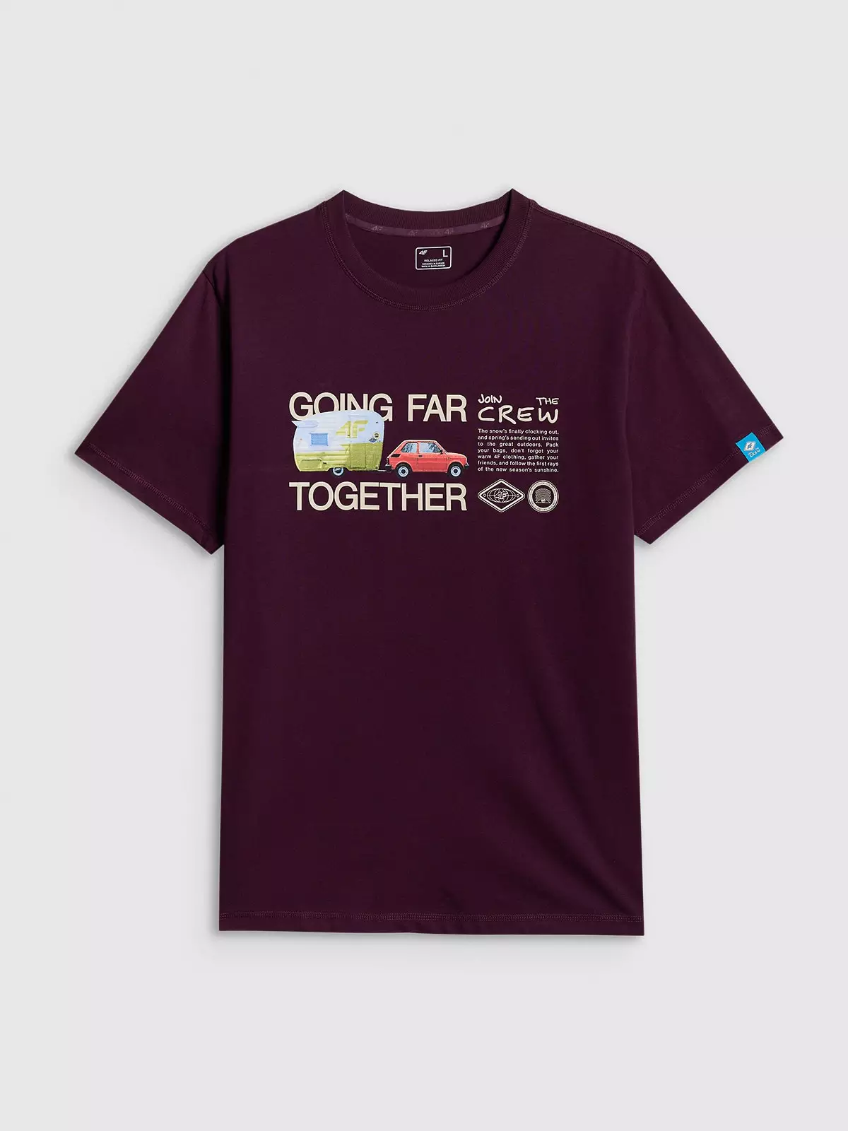 Футболка regular з принтом чоловіча - фіолетова