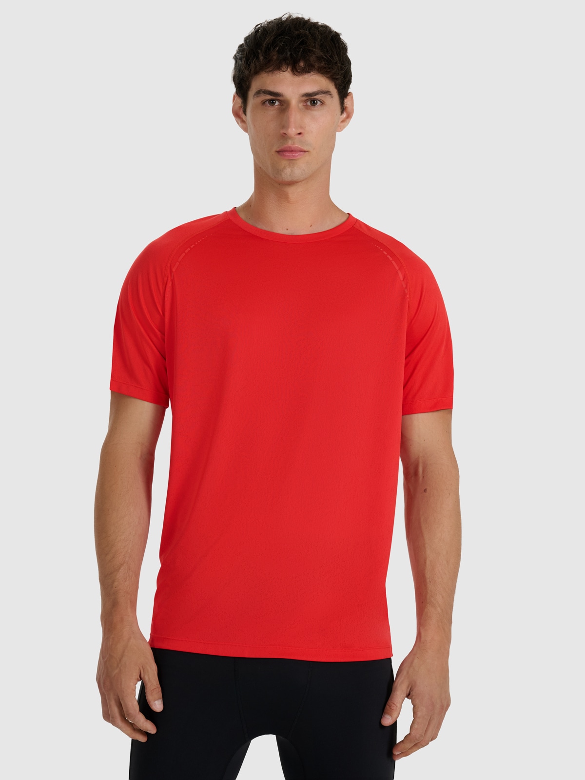 Футболка для бігу швидковисихаюча чоловіча - червона