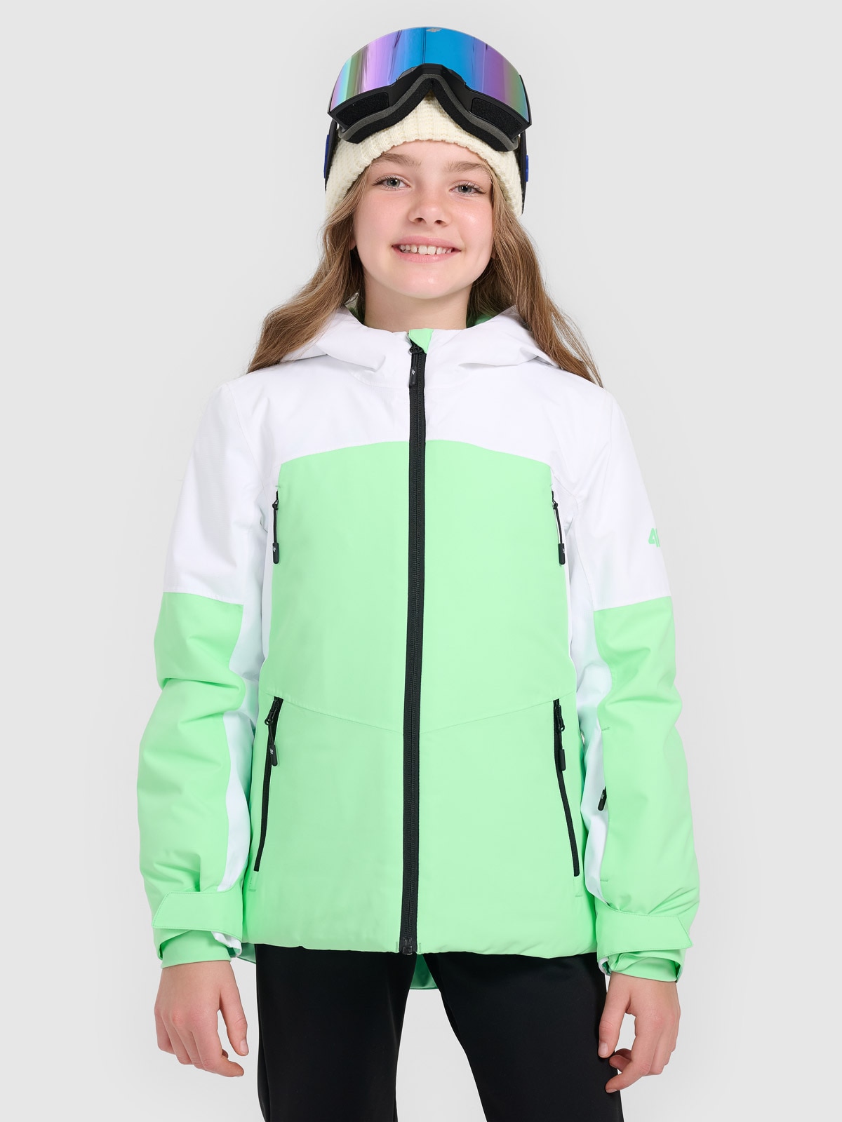 Лижна куртка мембрана 8000 дівоча - зелена