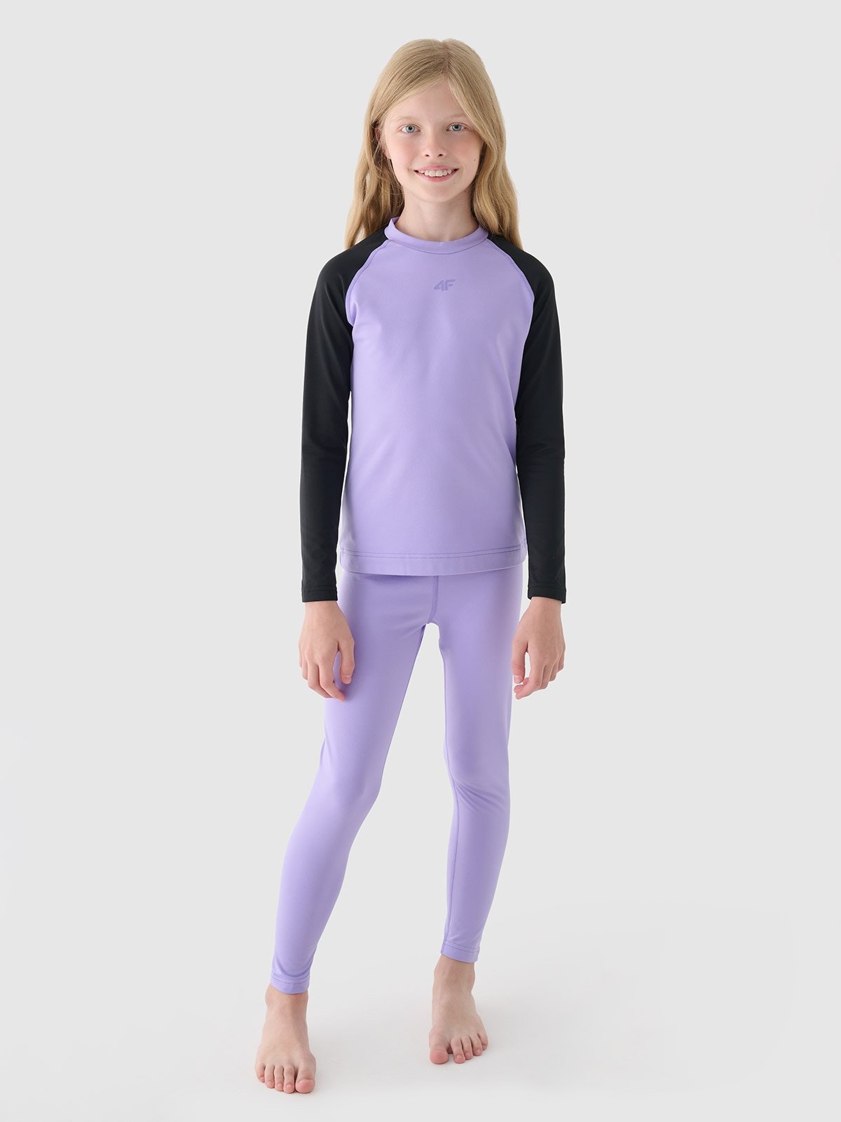 Термоактивна білизна з начесом (низ) для дівчаток - фіолетовий