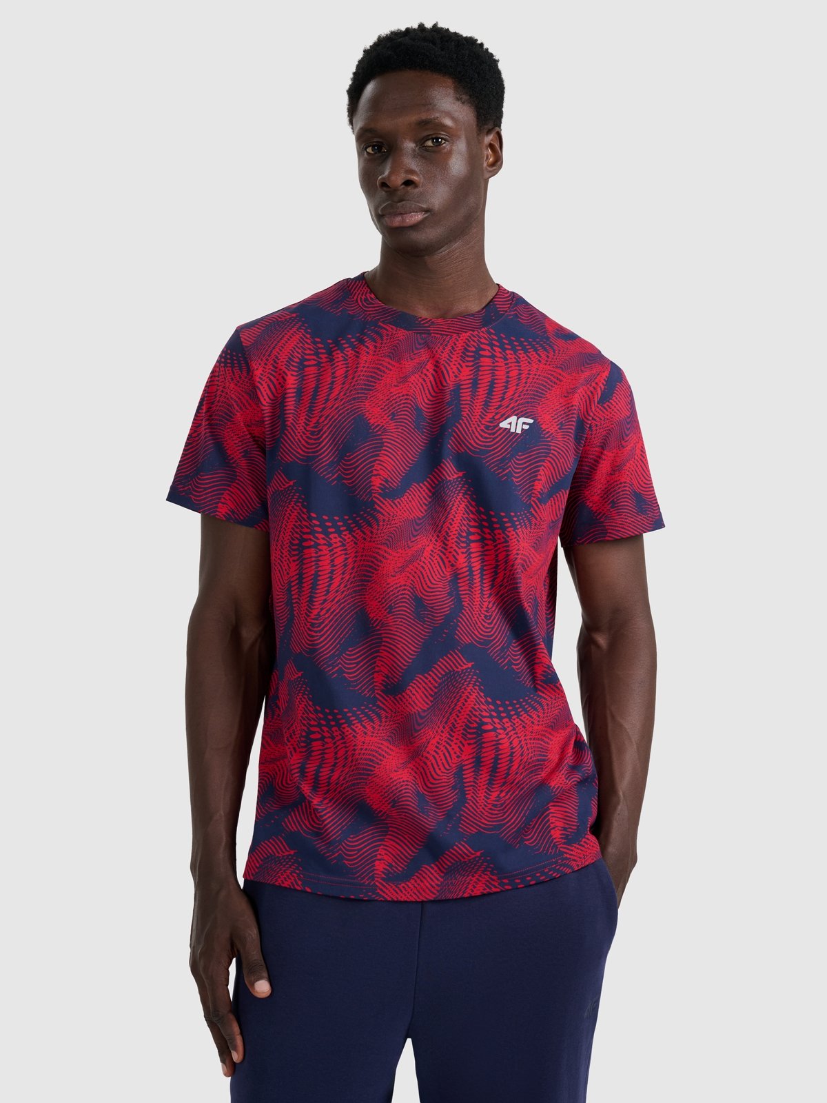 Чоловіча футболка regular з принтом - червона