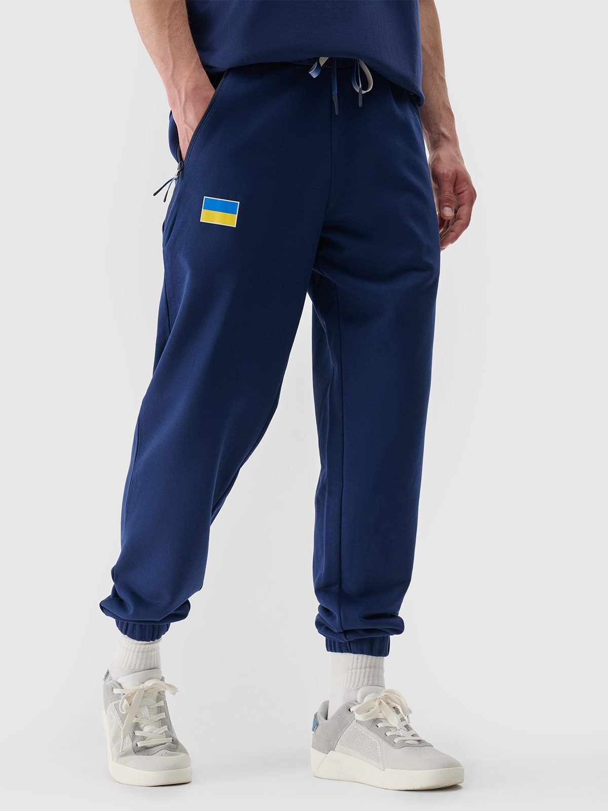 Париж/Україна - Чоловічі спортивні штани джогери - темно-синій