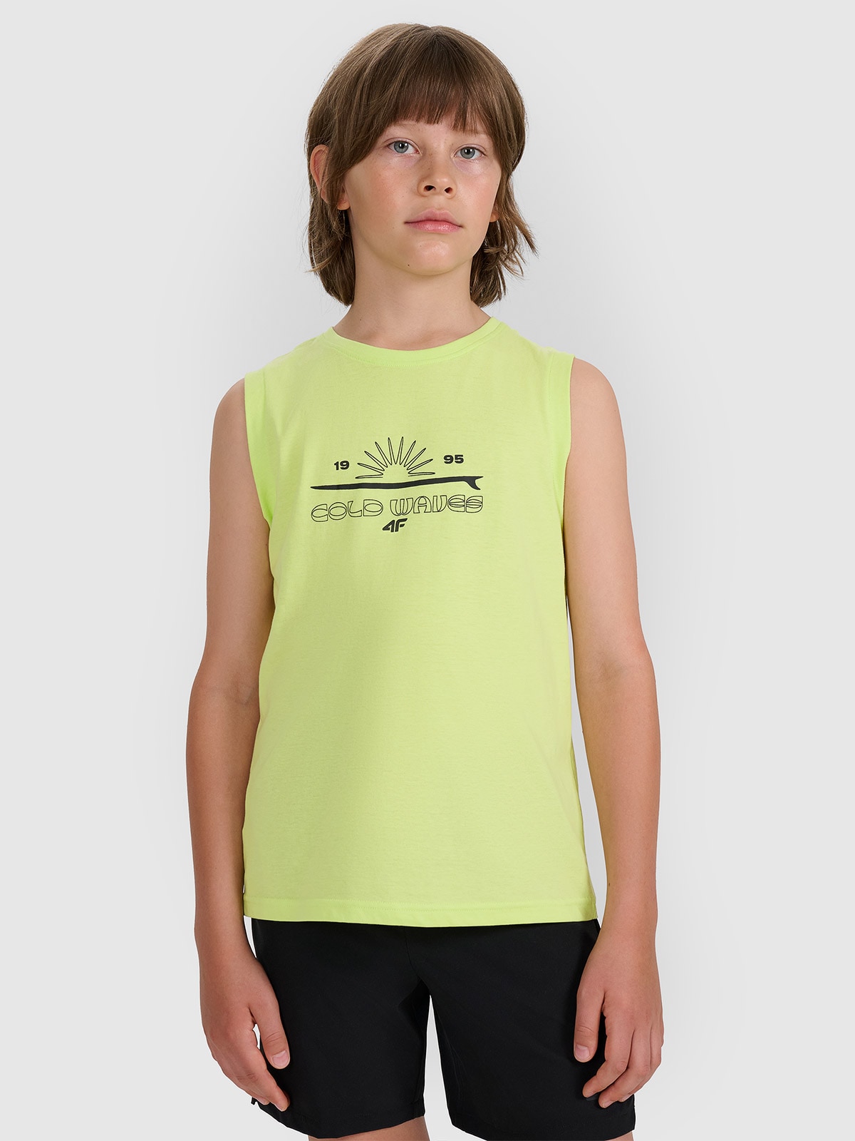 Майка tank top regular з принтом хлопчачим - зелений