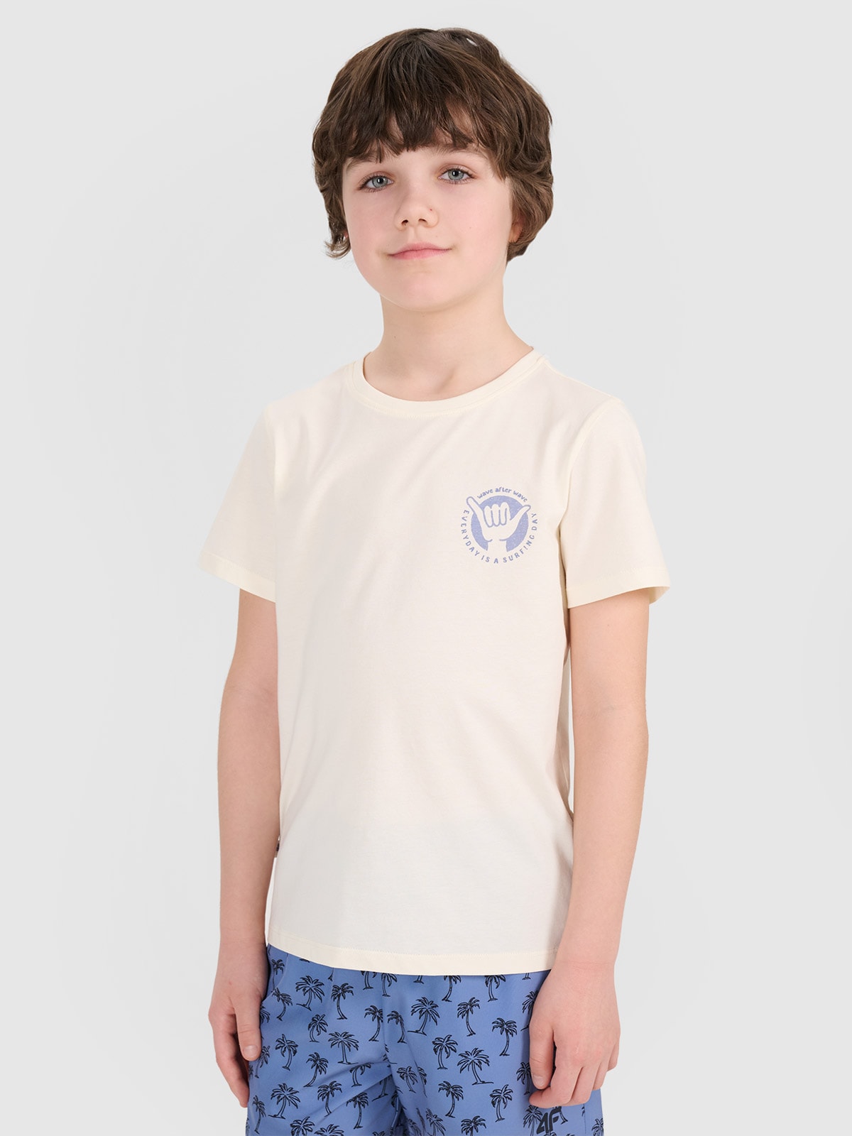 Футболка regular з принтом для хлопчиків - білий