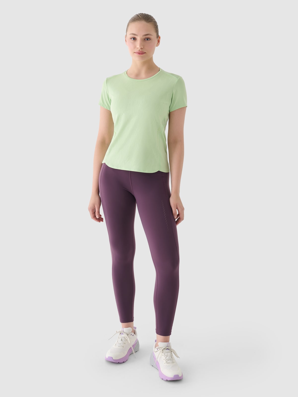 Жіночі легінси з високою посадкою для бігу - фіолетовий
