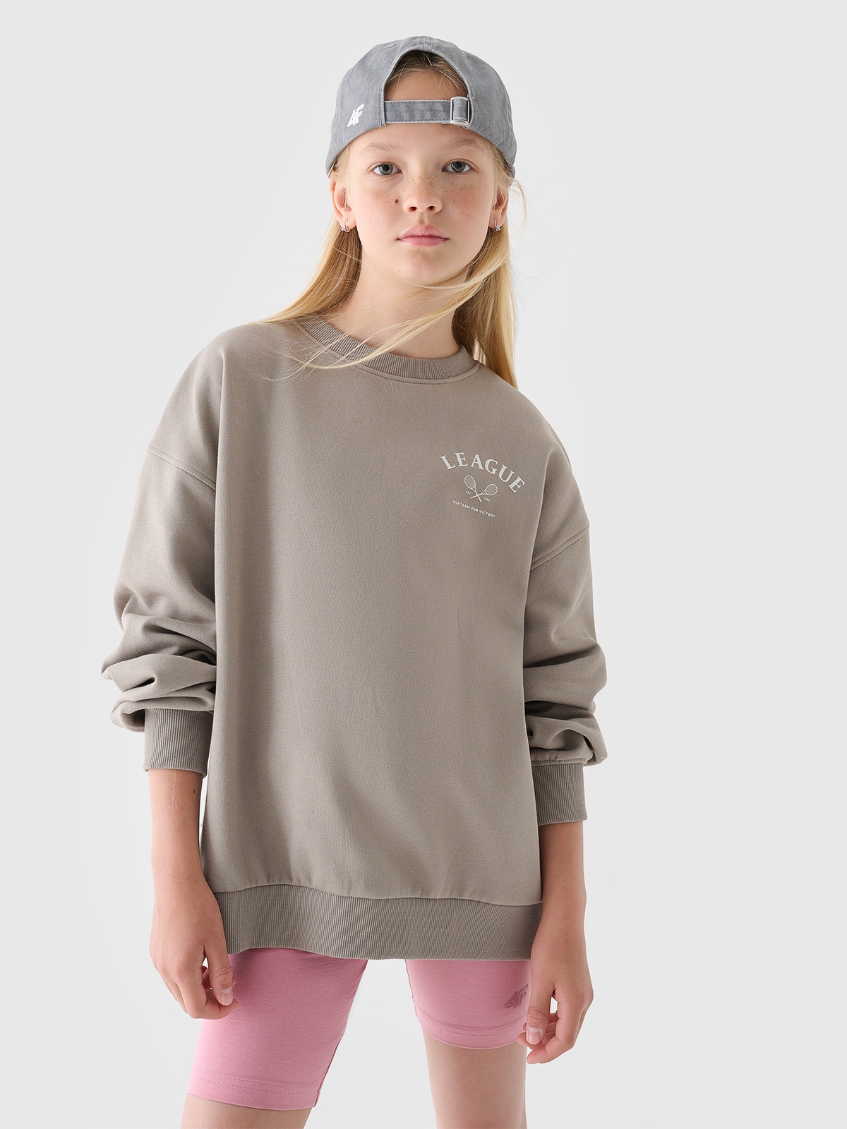 Спортивний світшот для дівчаток - сірий