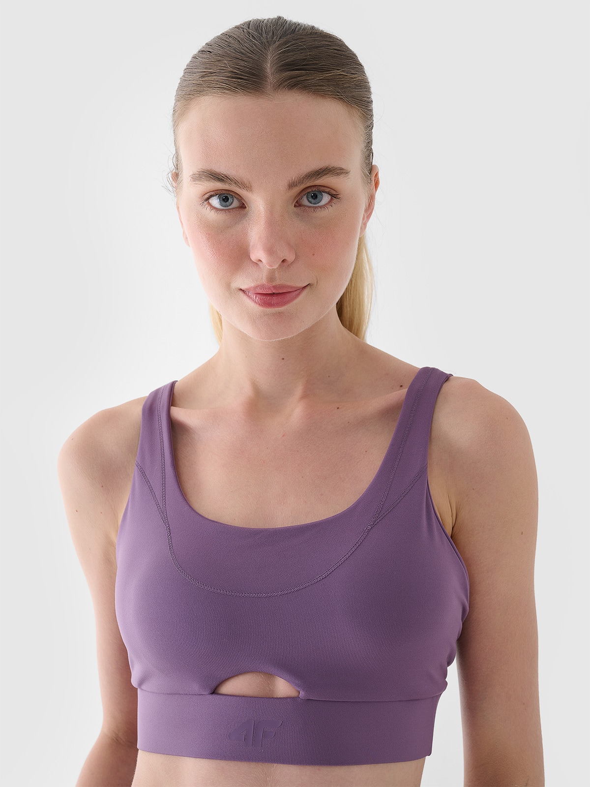 Спортивний бюстгальтер для йоги з низькою підтримкою - фіолетовий