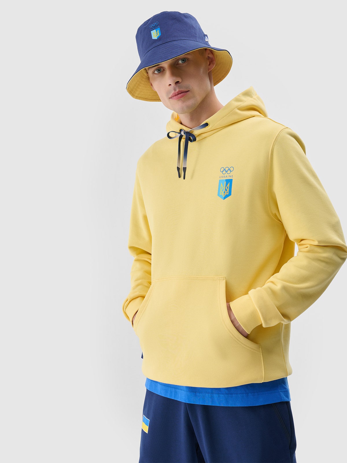 Париж/Україна - Чоловіче спортивне худі - жовтий
