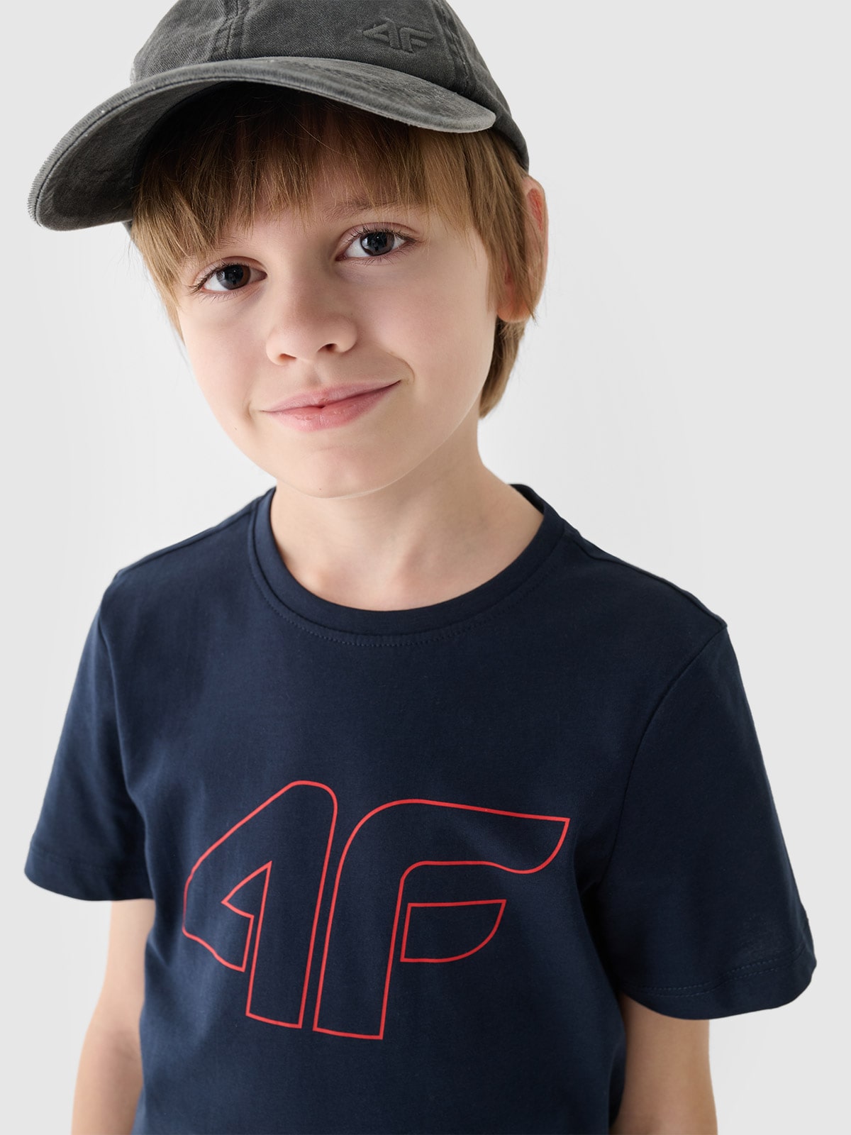 Футболка з принтом для хлопчиків - темно-синій