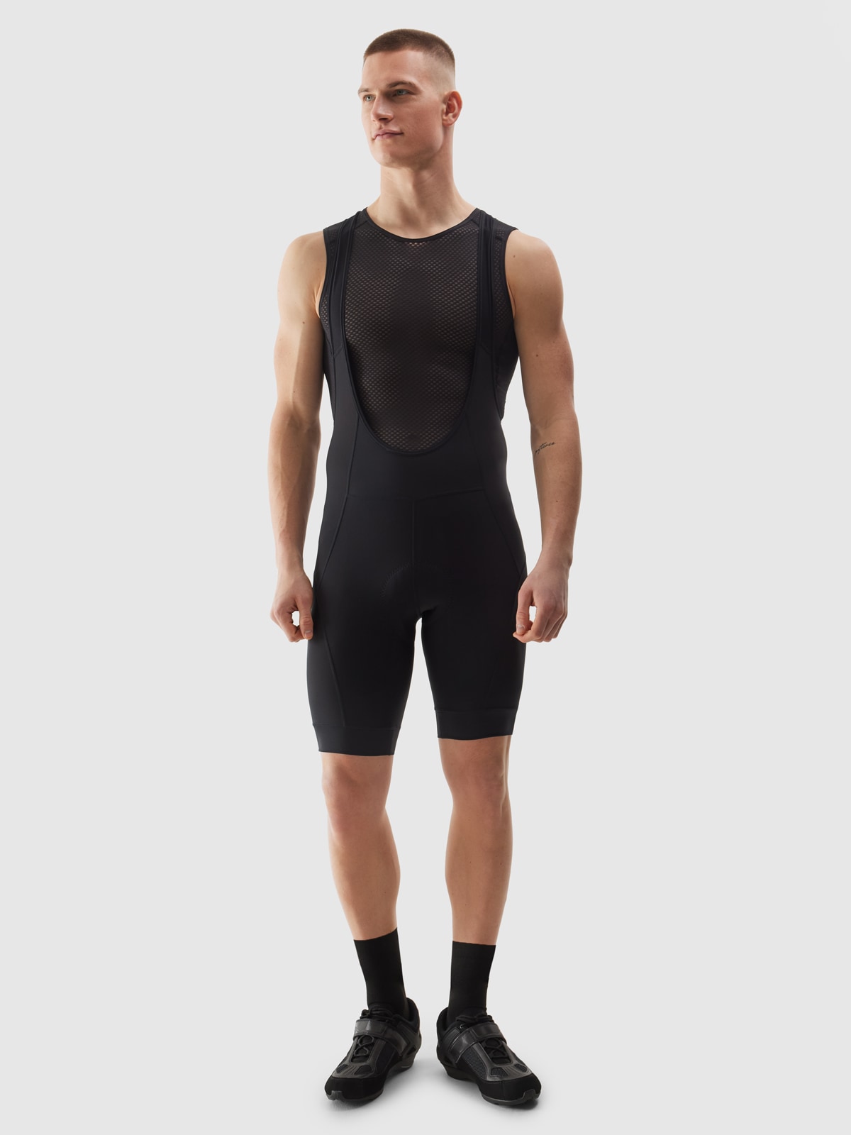 Чоловічі велошорти з підтяжками - чорний