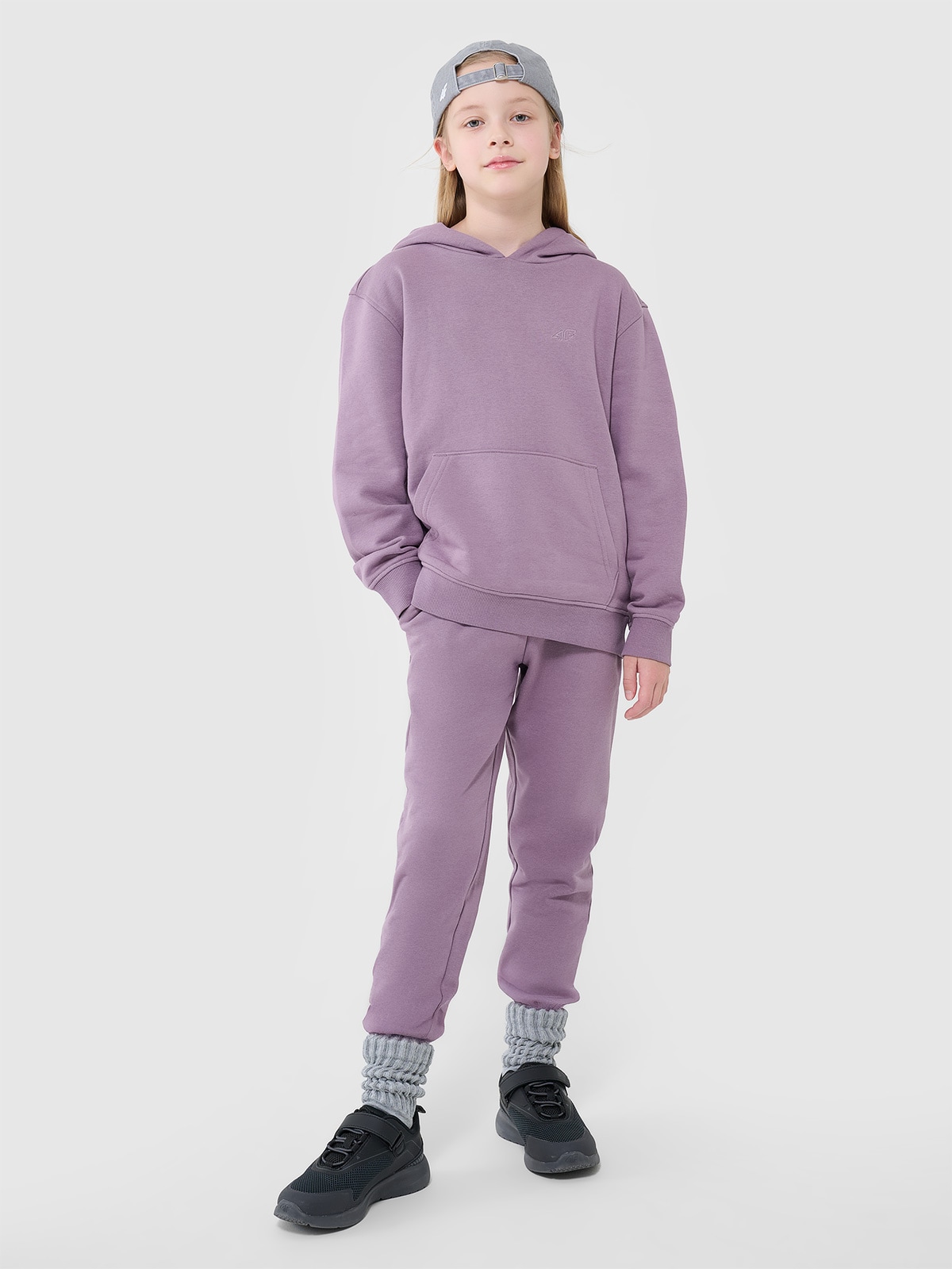Спортивні штани джогери для дівчаток - фіолетовий