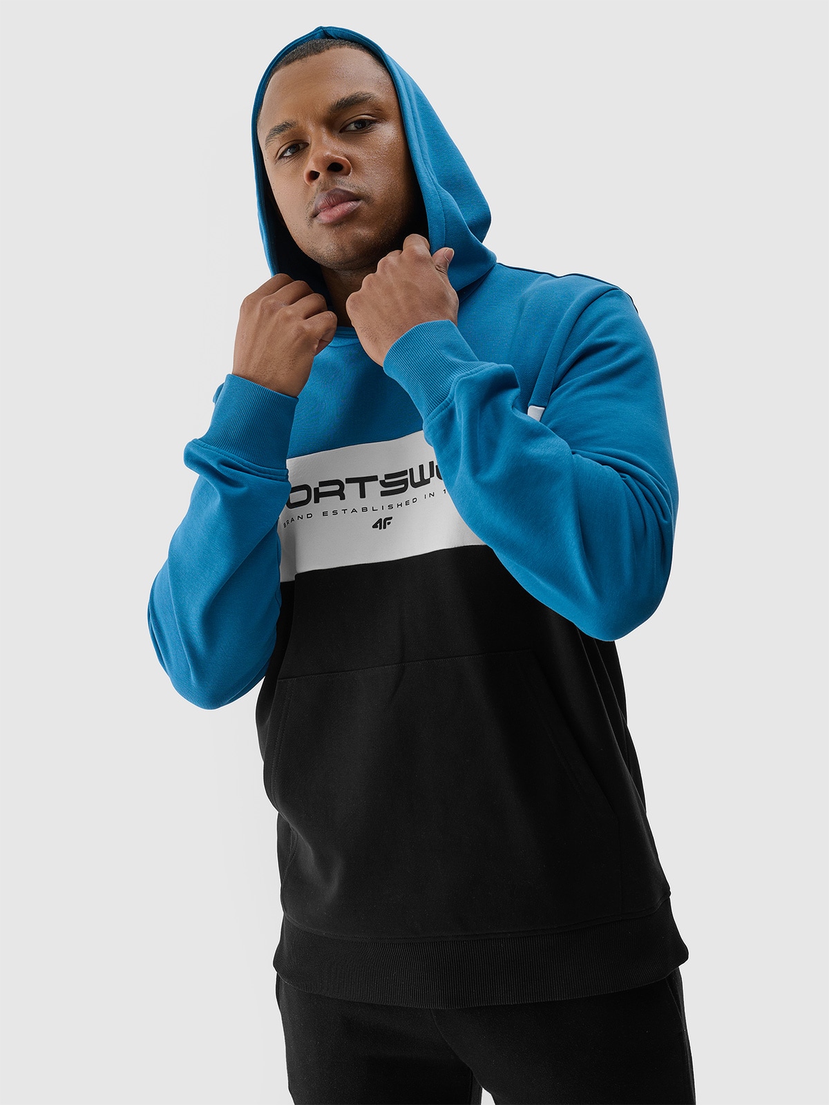 Чоловіче спортивне худі - блакитний