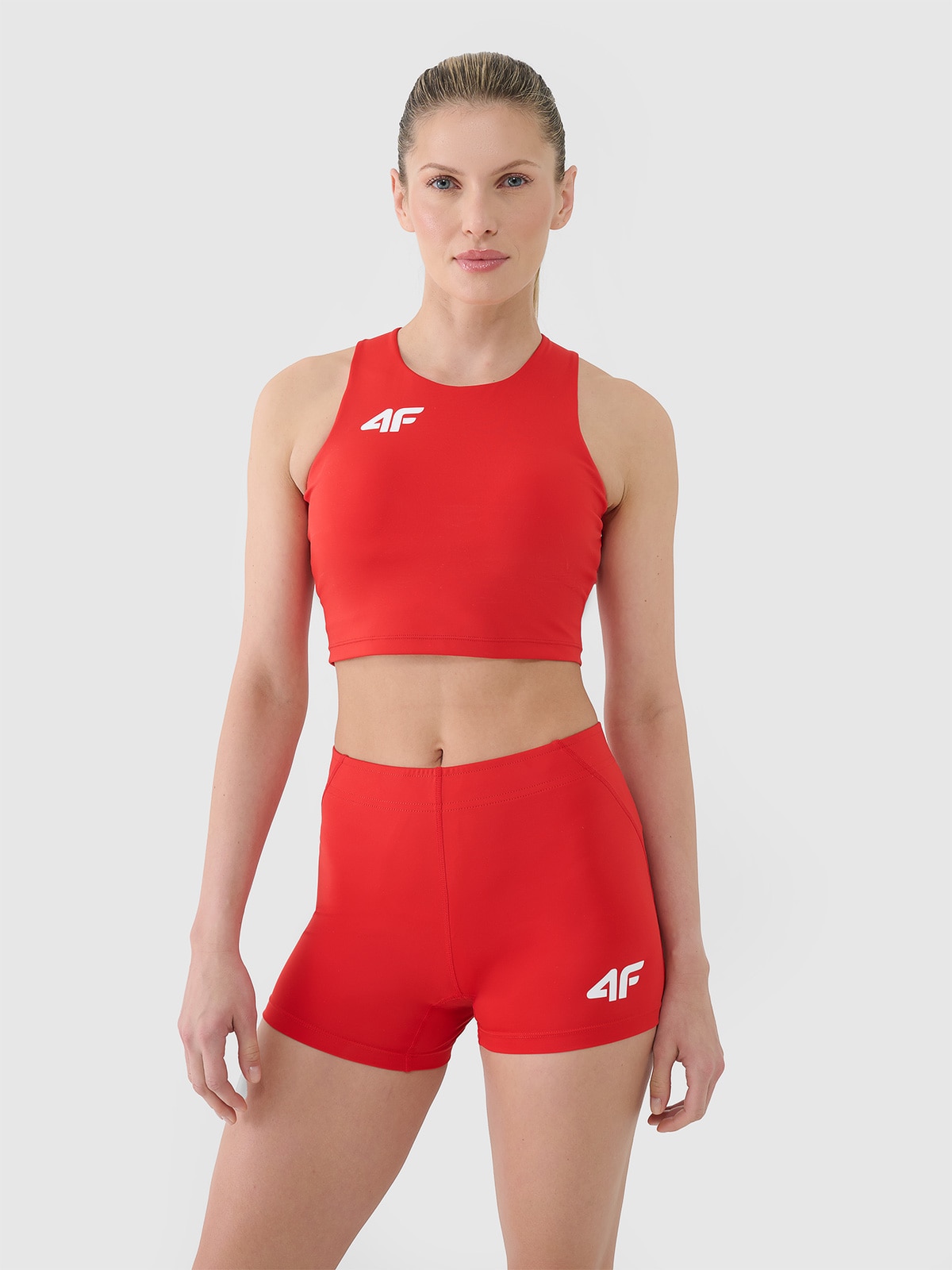 Жіночий спортивний бюстгальтер з середньою підтримкою - червоний