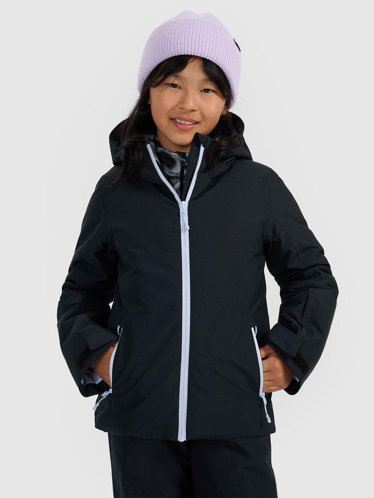 Гірськолижна куртка мембрана 5000 для дівчаток - чорна