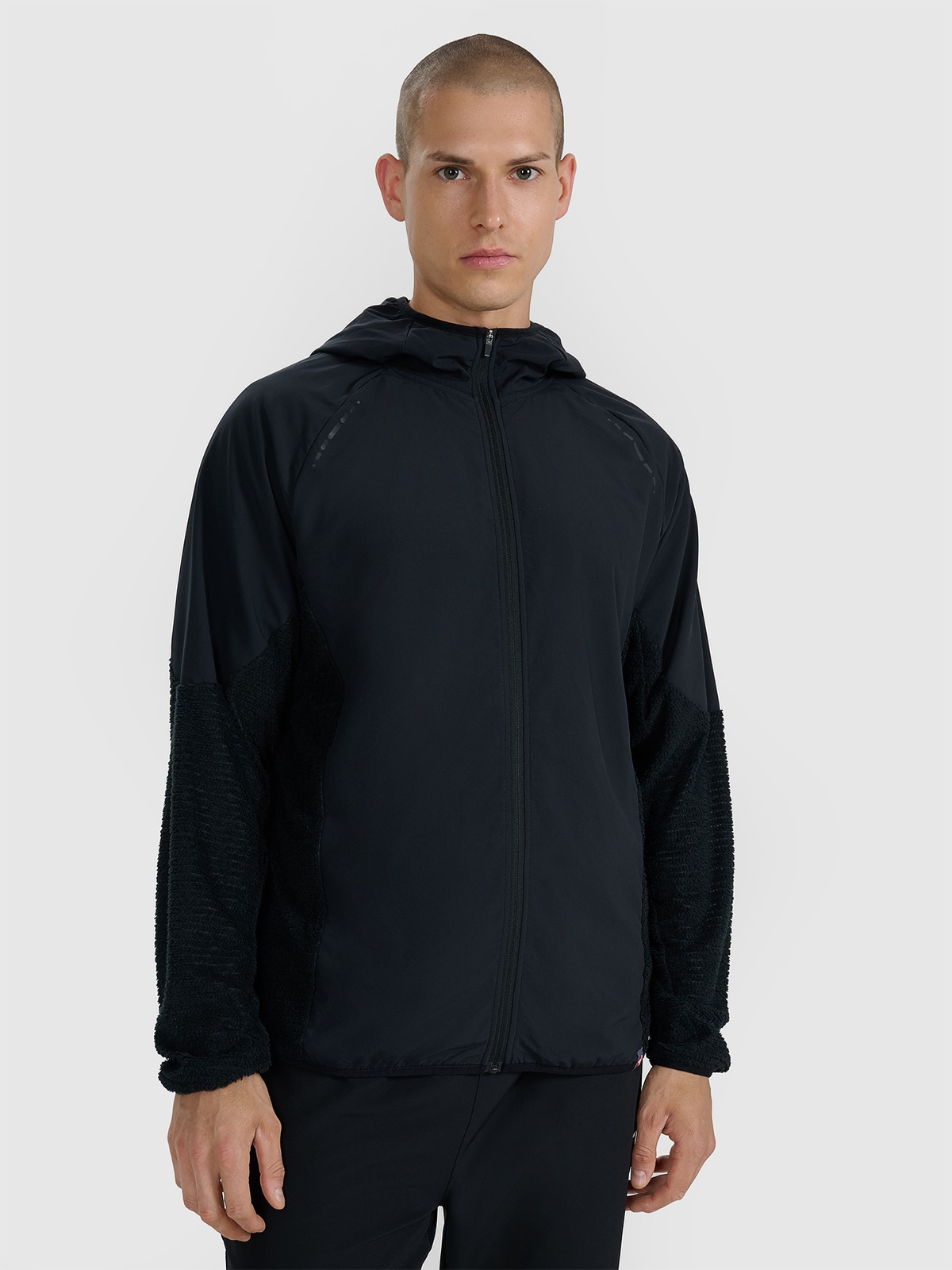 Толстовка для бігу по пересіченій місцевості Primaloft Active чоловіча - чорна