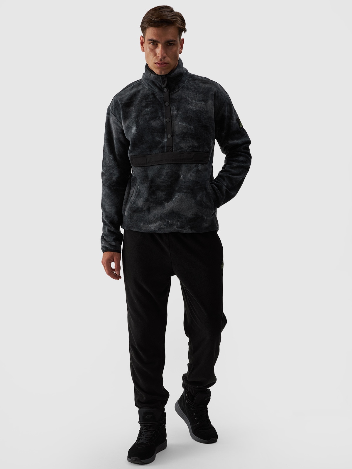 Чоловічі спортивні флісові штани - чорний