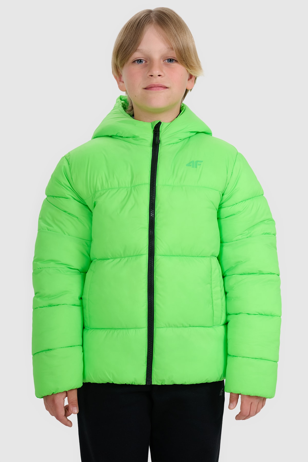 Пухова куртка з синтетичним наповнювачем хлопчача - зелена