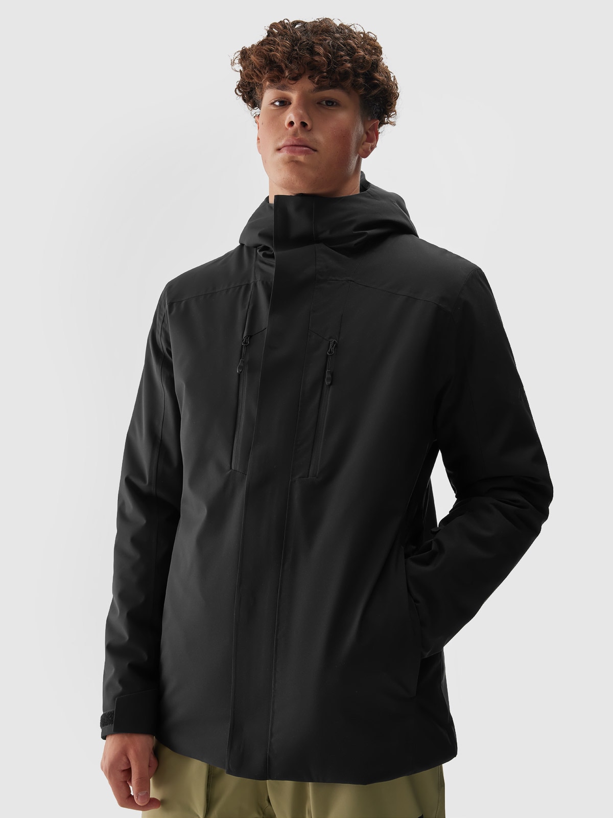 Чоловіча гірськолижна куртка мембрана 10000 - чорний