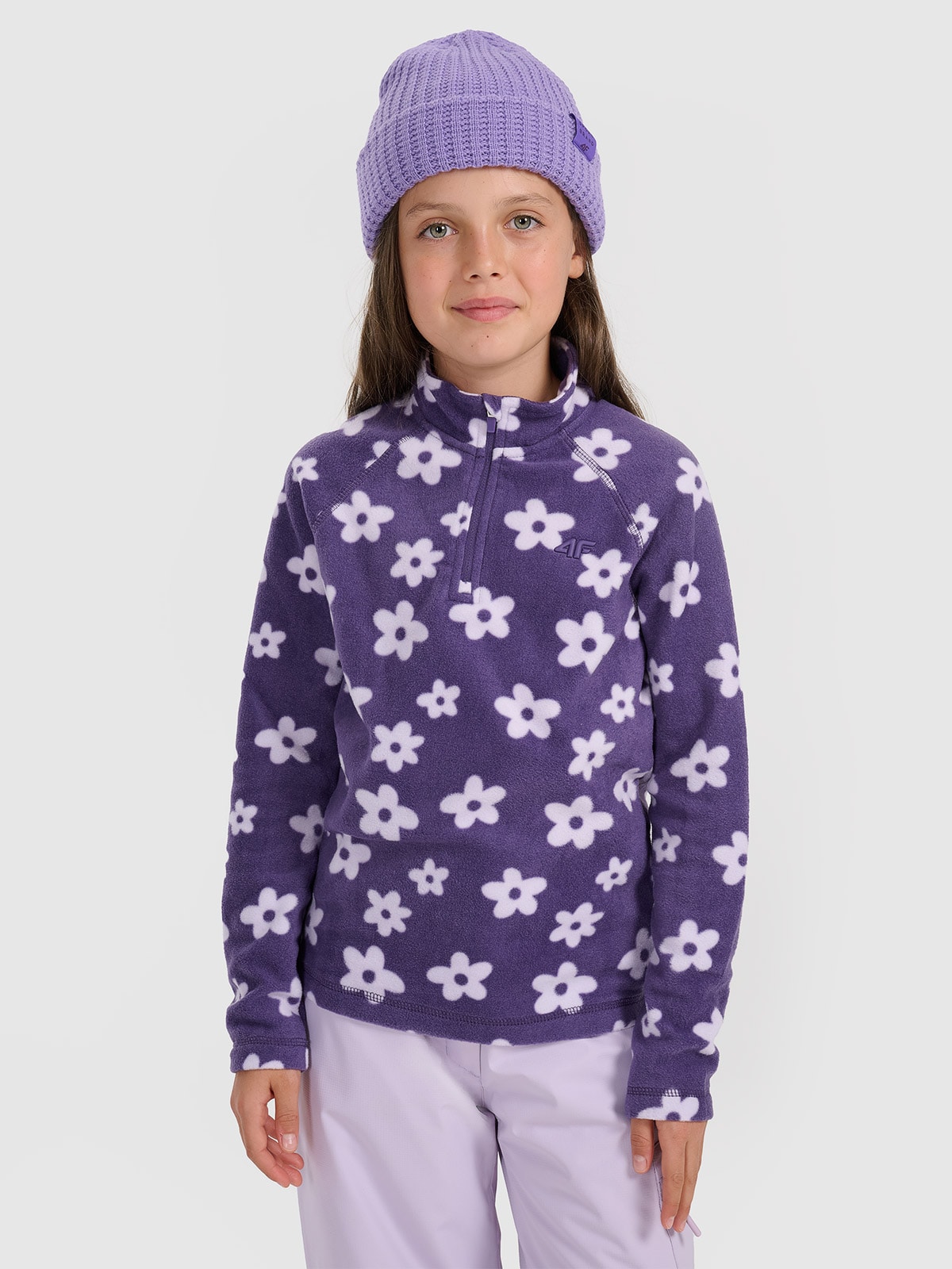 Дівоча термобілизна флісова (верх) - фіолетова