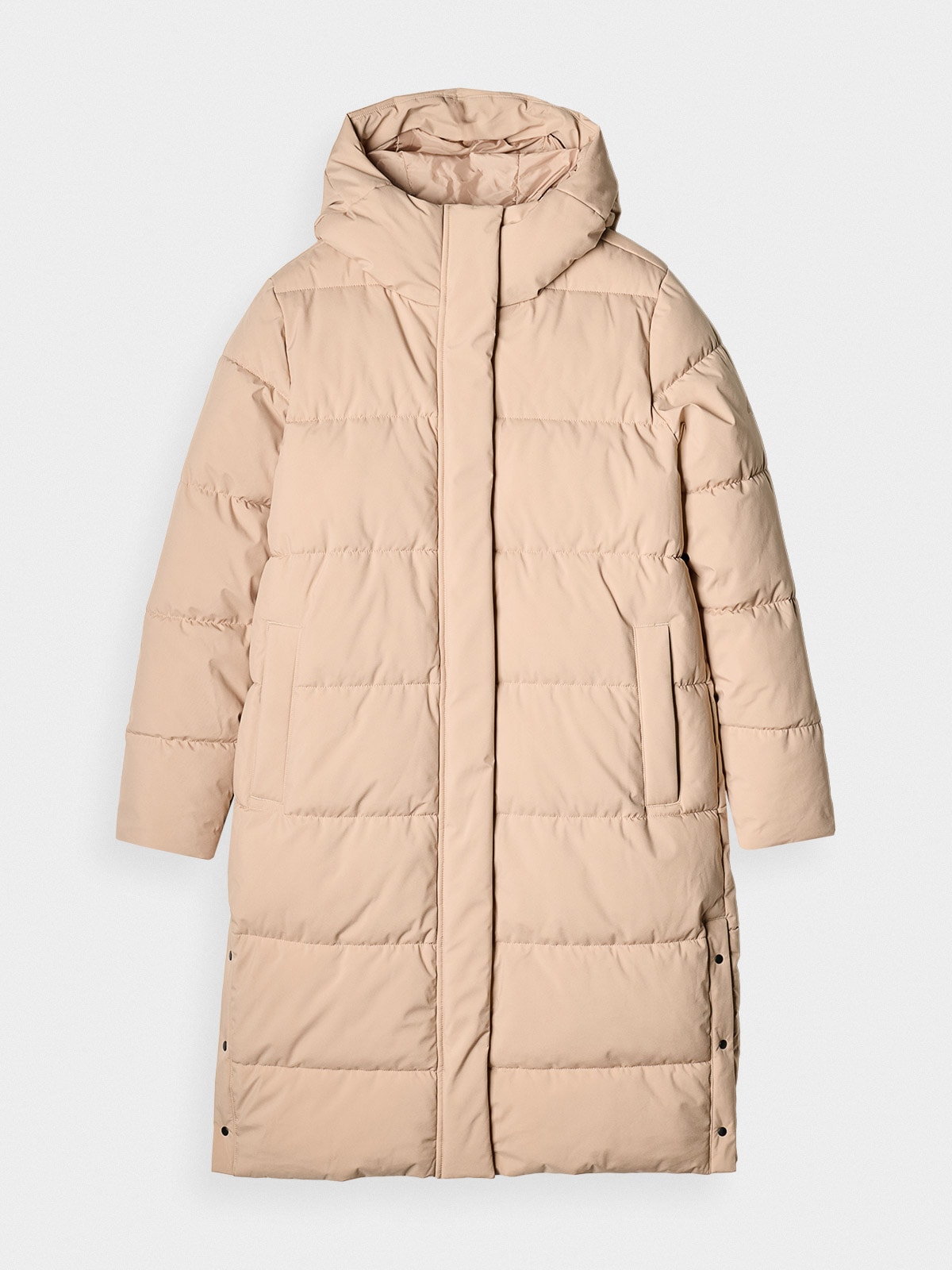 Жіночий пуховик з синтетичним наповнювачем - бежевий