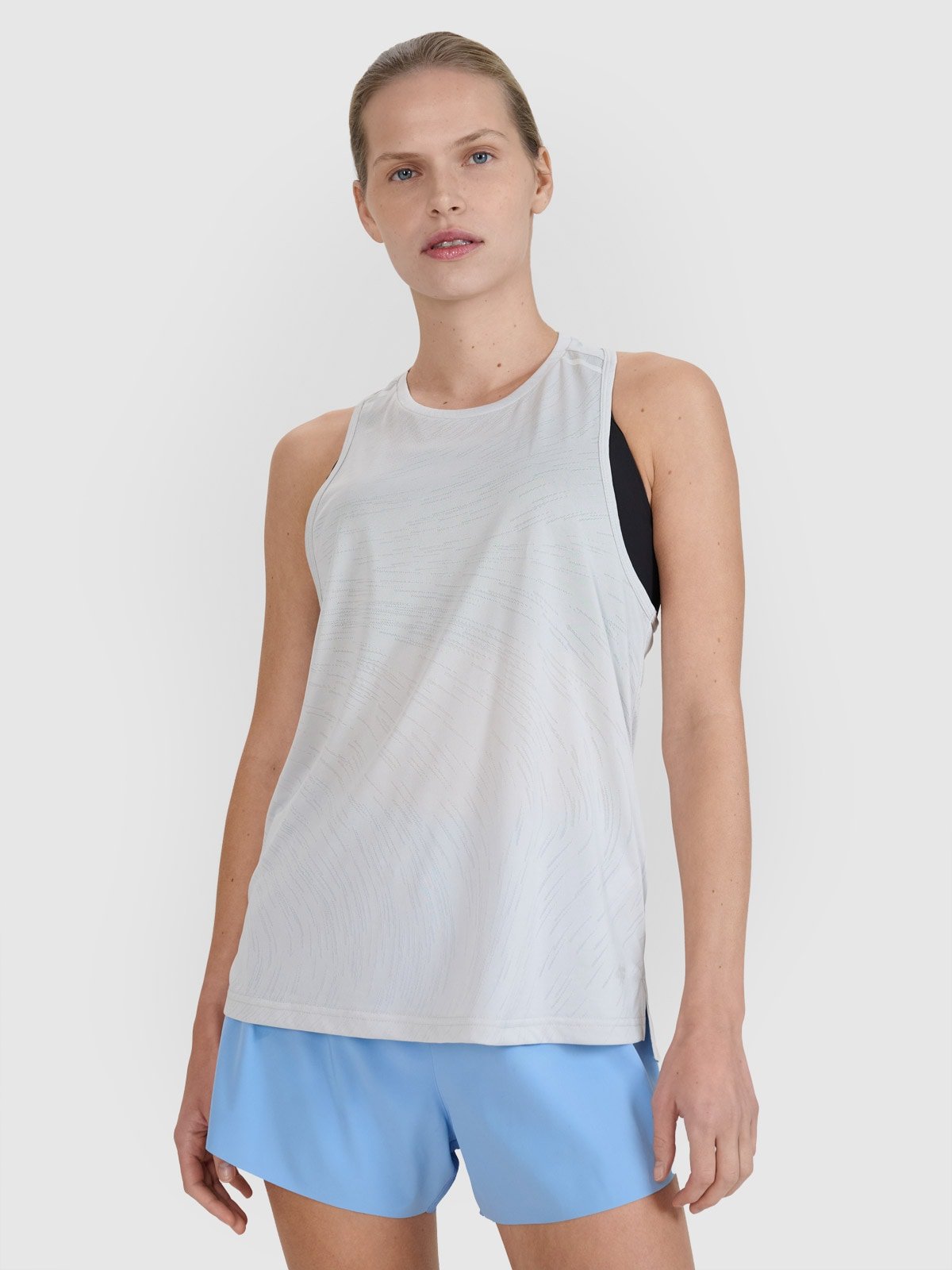 Жіночий швидковисихаючий топ regular для бігу - сірий