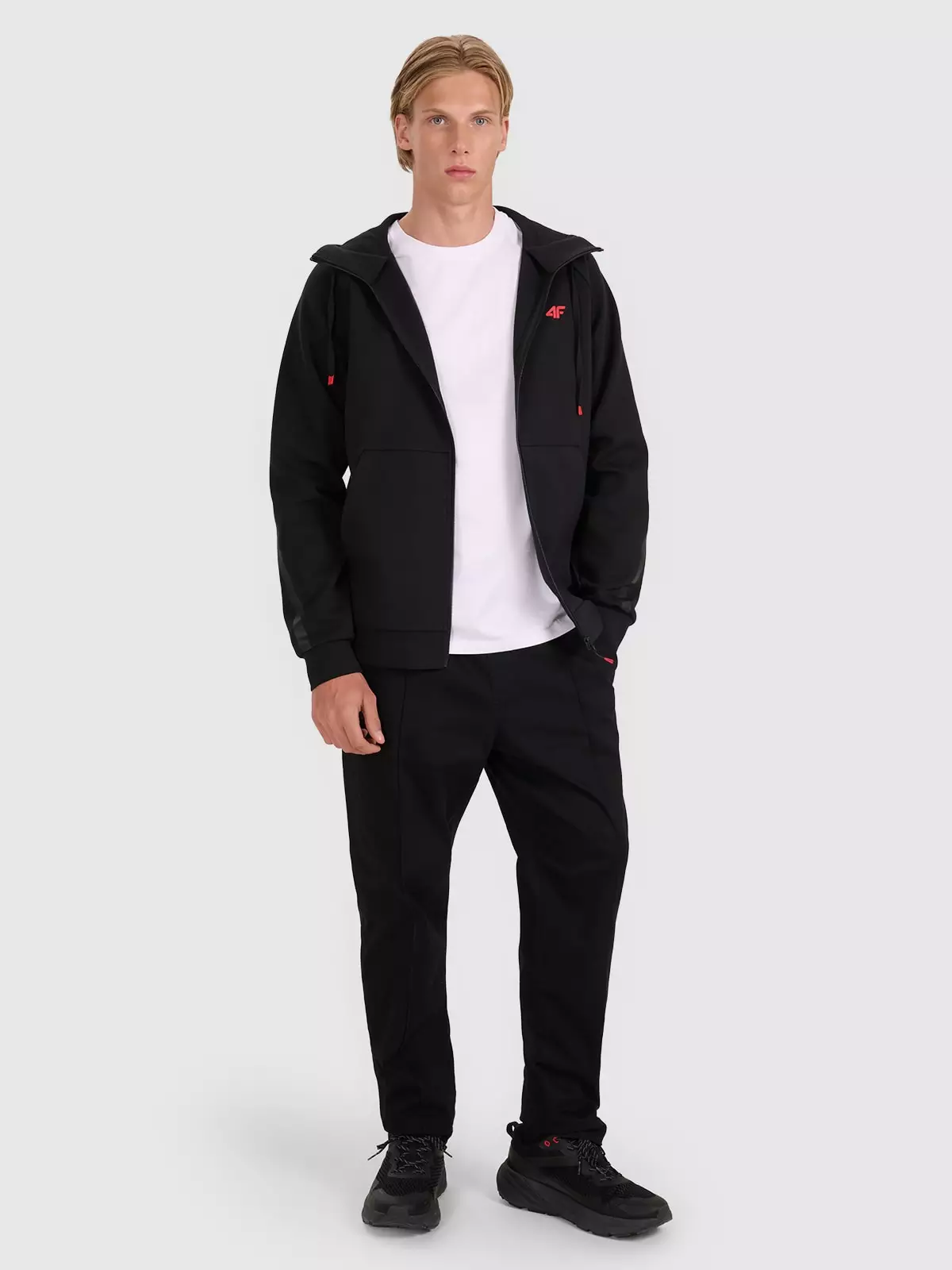 Чоловічі casual штани з простроченим кантом - чорні