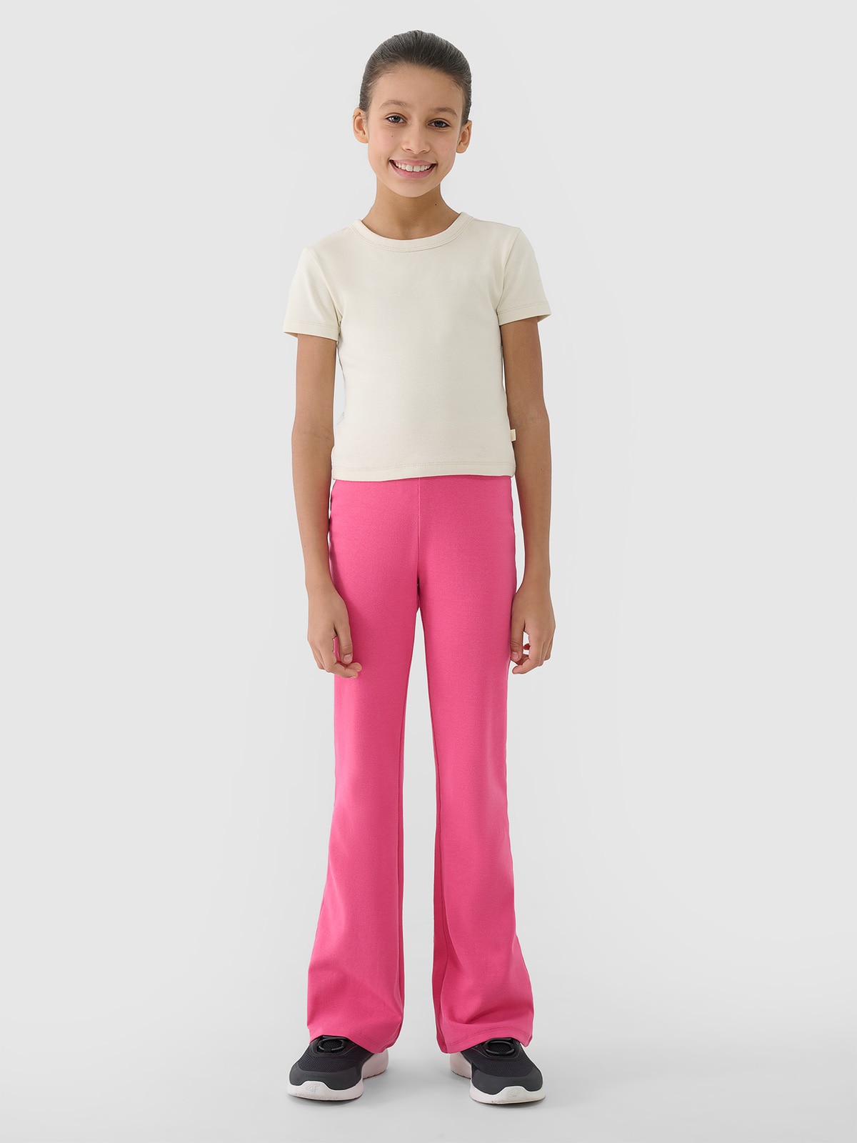 Трикотажні легінси для дівчаток - рожевий