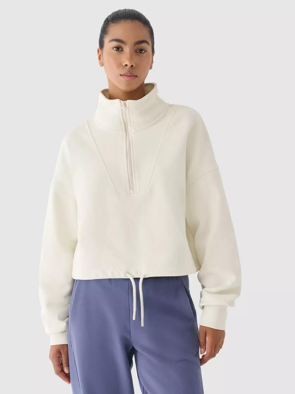 Жіночий спортивний світшот 4F x Anna Lewandowska - білий