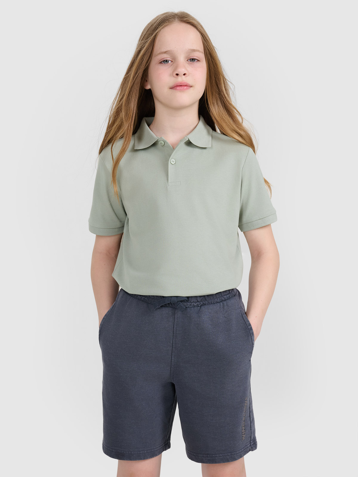 Дитяча футболка поло - зелений