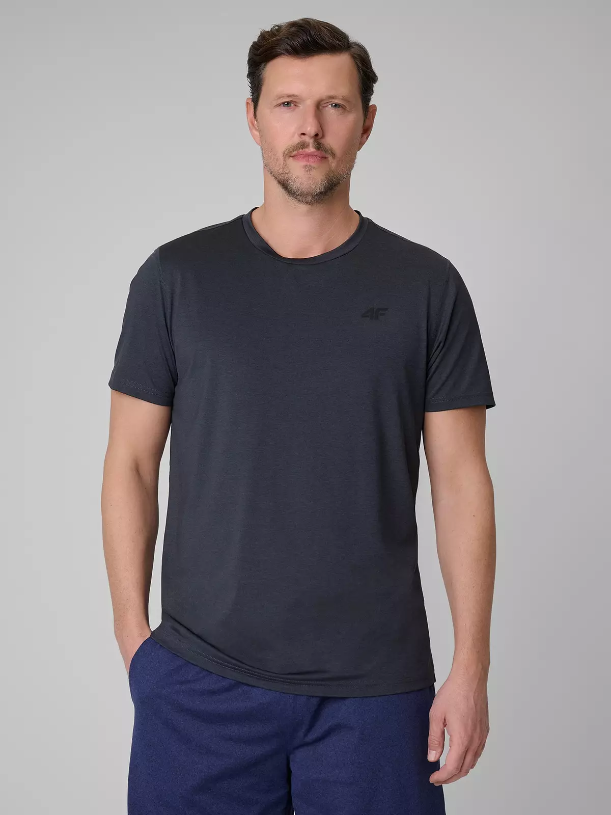 Чоловіча regular швидковисихаюча тренувальна футболка - темно-синя