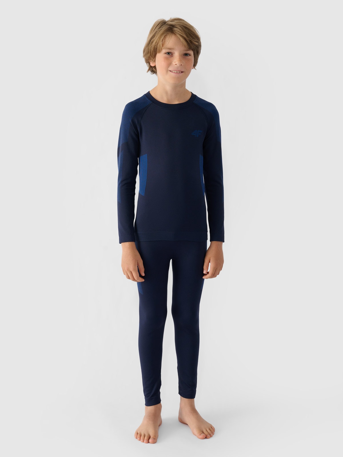 Комплект безшовної термобілизни для хлопчиків - темно-синій