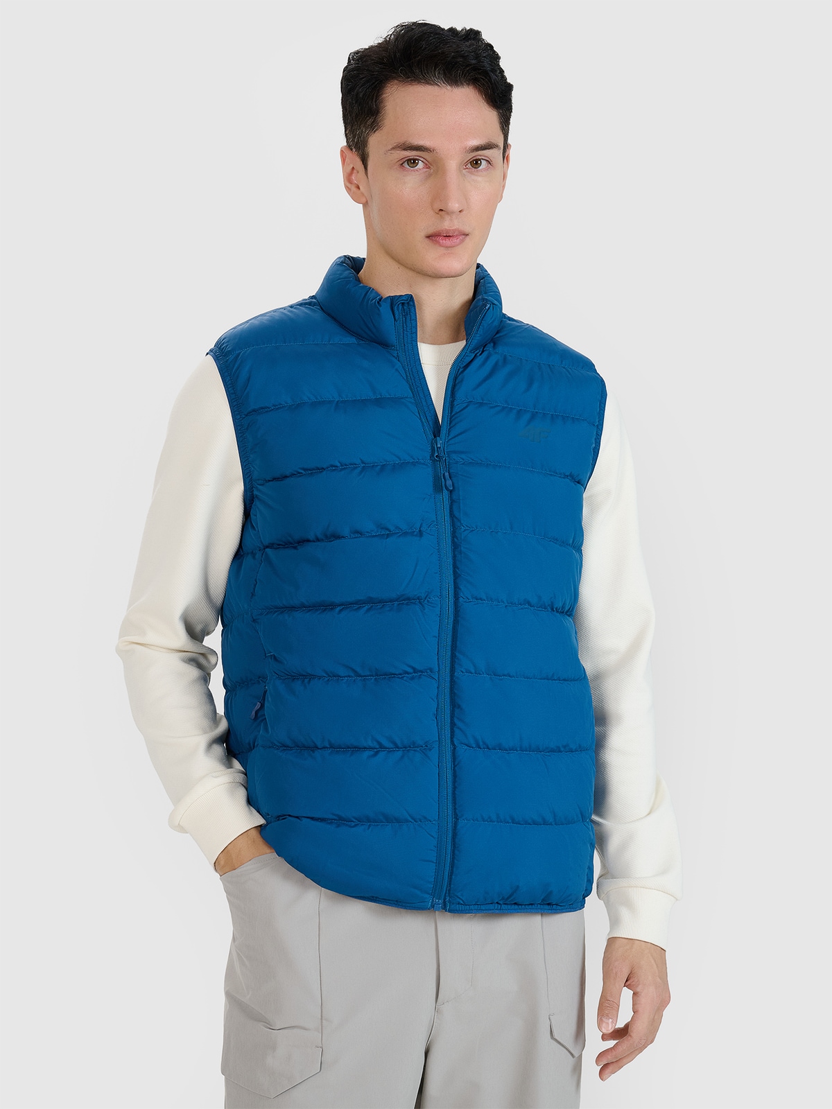 Безрукавка пухова з натуральним наповнювачем чоловіча - синій