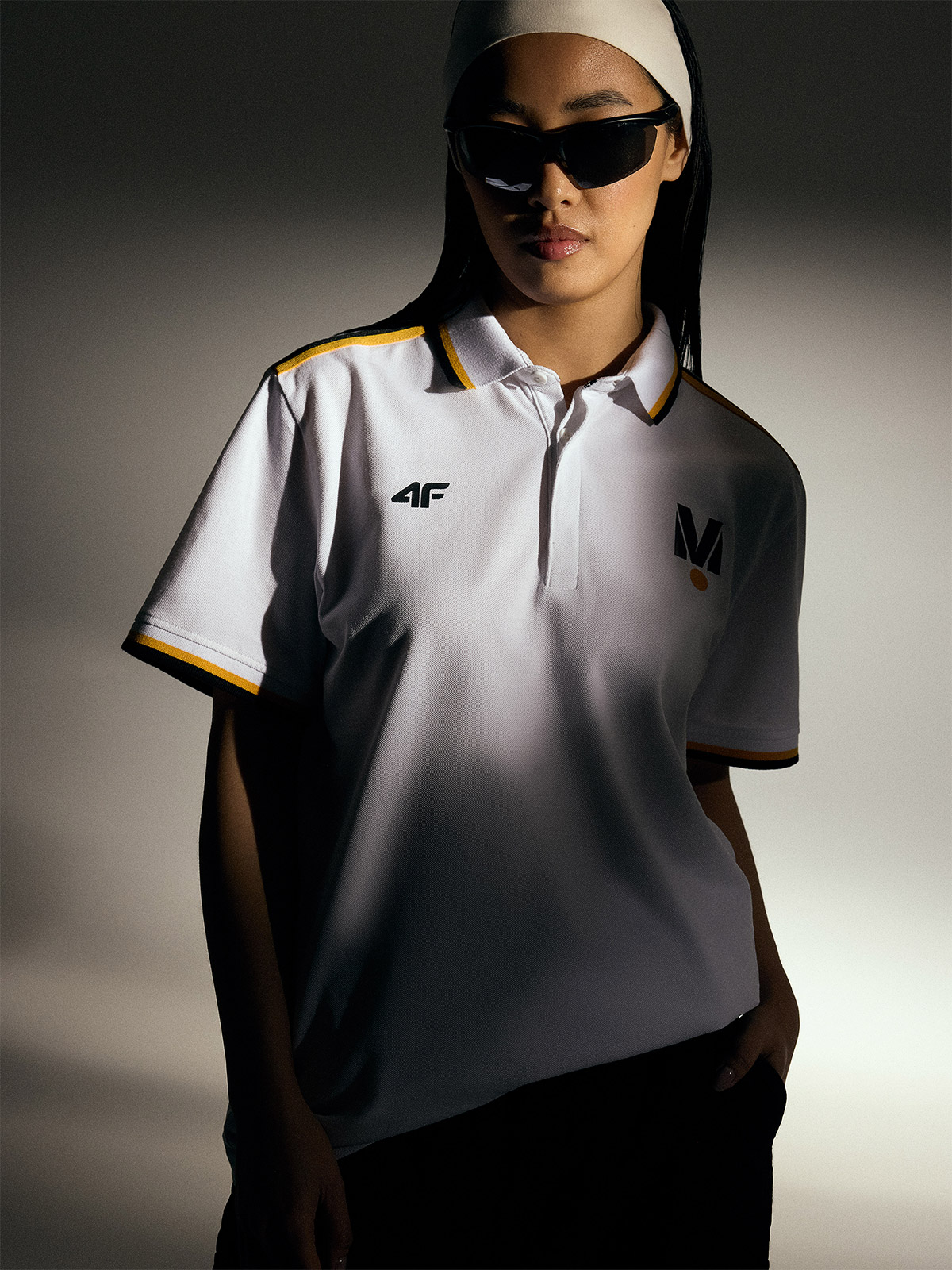 Унісекс поло-футболка 4F x Drift Masters – біла